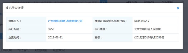 广州网易计算机系统有限公司成被执行人 丁磊为法人_零售_电商报